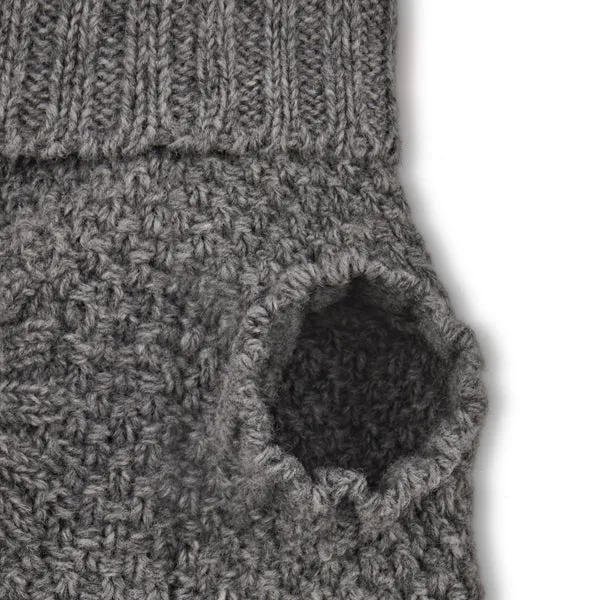 Allen Bobble Grey Hand knitted Designer Wool Dog Jumper