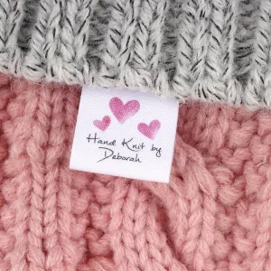 Custom Clothing Labels - Heart Custom Personalized Tags - Engraving Engraved Labels For Products Sewing - Branding Knitting Handmade Supply