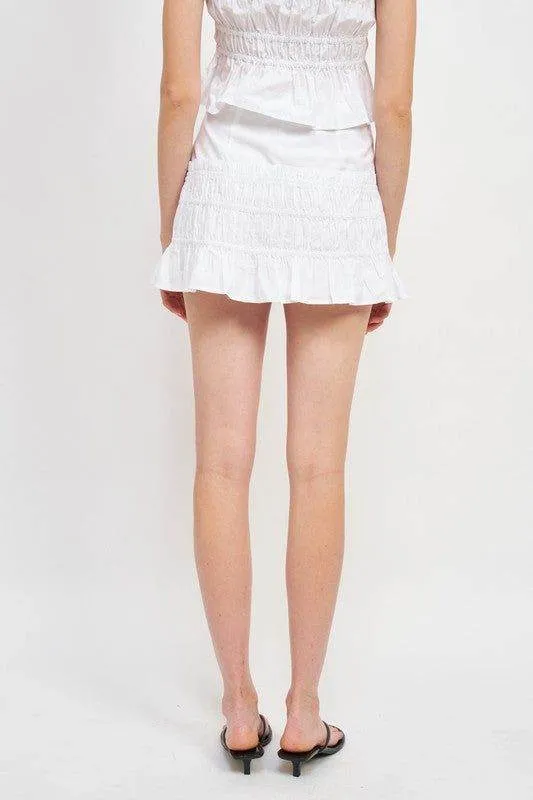 Emory Park | High Waist Gathered Mini Skirt
