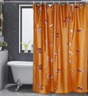 Kuber Industries Shower Curtain & Bathmat Set | Non-Slip Bath mats for Bathroom | Easy-Slide Curtains | Polyester Curtain or Bathmat for Bath Décor | XTL348-3T | 18 Pcs Set | Multicolor