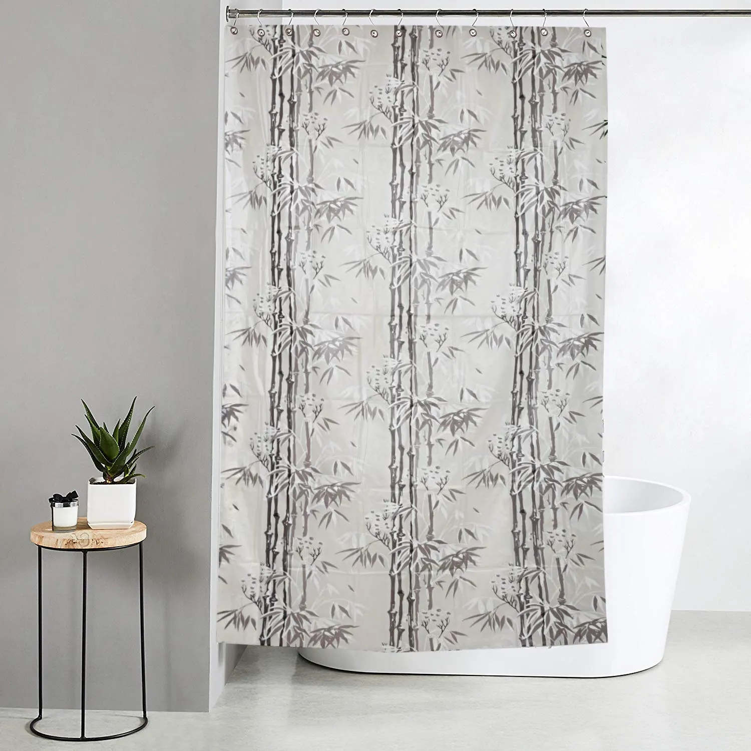 Kuber Industries Shower Curtain & Bathmat Set | Non-Slip Bath mats for Bathroom | Easy-Slide Curtains | Polyester Curtain or Bathmat for Bath Décor | YX0029-3T | 18 Pcs Set | Multicolor