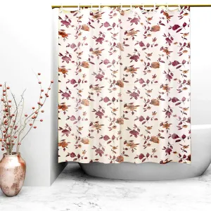 Kuber Industries Shower Curtain & Bathmat Set | Non-Slip Bath mats for Bathroom | Easy-Slide Curtains | Polyester Curtain or Bathmat for Bath Décor | YX0151-3T | 9 Pcs Set | Multicolor