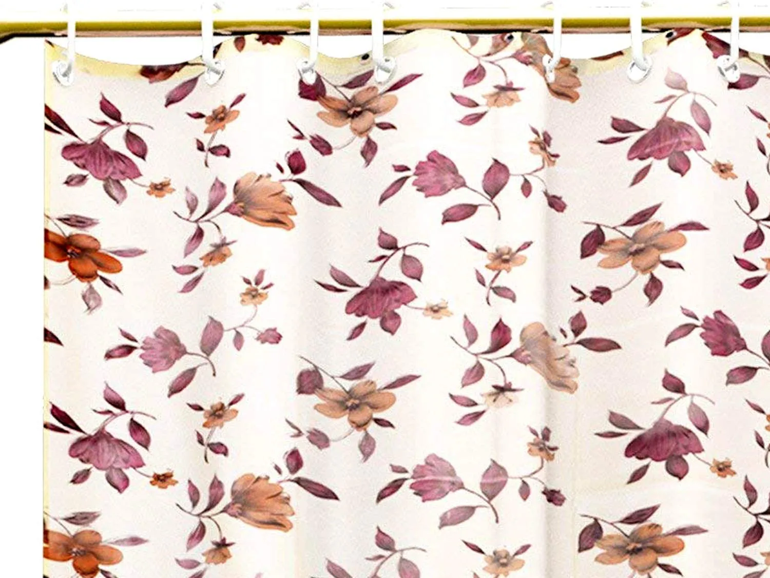 Kuber Industries Shower Curtain & Bathmat Set | Non-Slip Bath mats for Bathroom | Easy-Slide Curtains | Polyester Curtain or Bathmat for Bath Décor | YX0151-3T | 9 Pcs Set | Multicolor